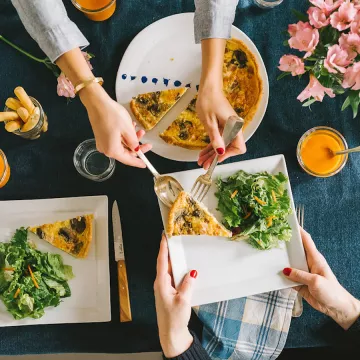 table spread from ancolie restaurant owned by Chloe Vichot