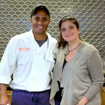 Chef Michael Jenkins posing in New York City kitchen