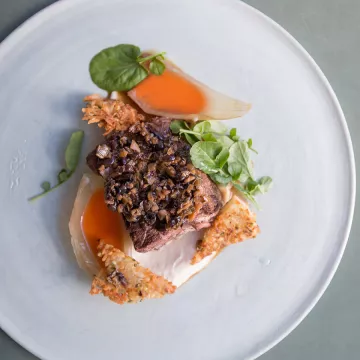 Chef Adriana Urbina's fermented black bean short rib. Photo by Kathryn Sheldon.