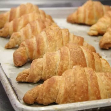 freshly baked croissants