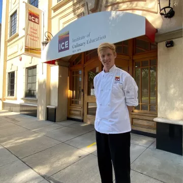 Former taekwondo and figure skating competitor Robert Hennings studies Culinary Arts