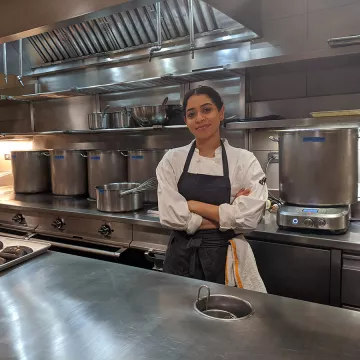 ICE alum Susete Araujo is a commis at Alinea.