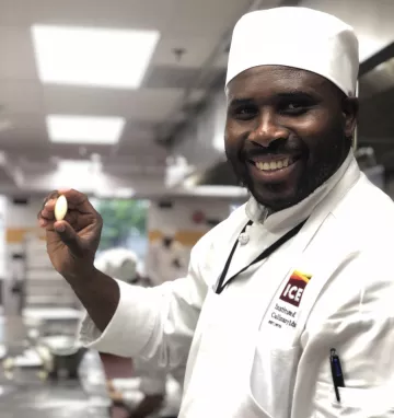 Everton Tulloch in the ICE kitchen