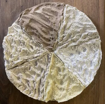 a wheel of various flours