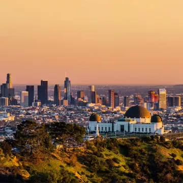 The Los Angeles skyline.