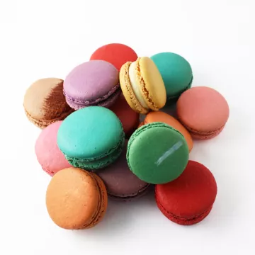 colorful pile of macarons