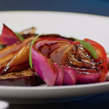 Vegetables marinated in balsamic vinegar of Modena