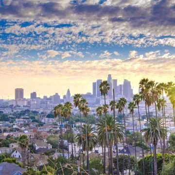 Los Angeles skyline.