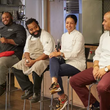 Chefs Kwame Williams, Michael Garrett, Adrienne Cheatham, Michael Jenkins