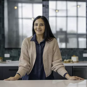 Pastry Chef Saloni Mehta smiles