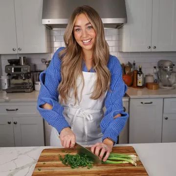 Skyler Bouchard in her kitchen.