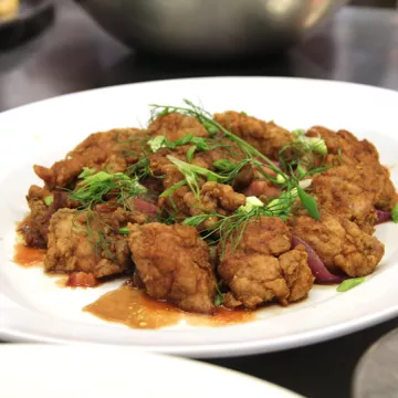 sweetbreads dusted with fennel 