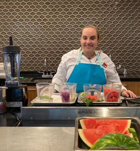 ICE Chef Tracy Wilk teaching a summer cocktail class