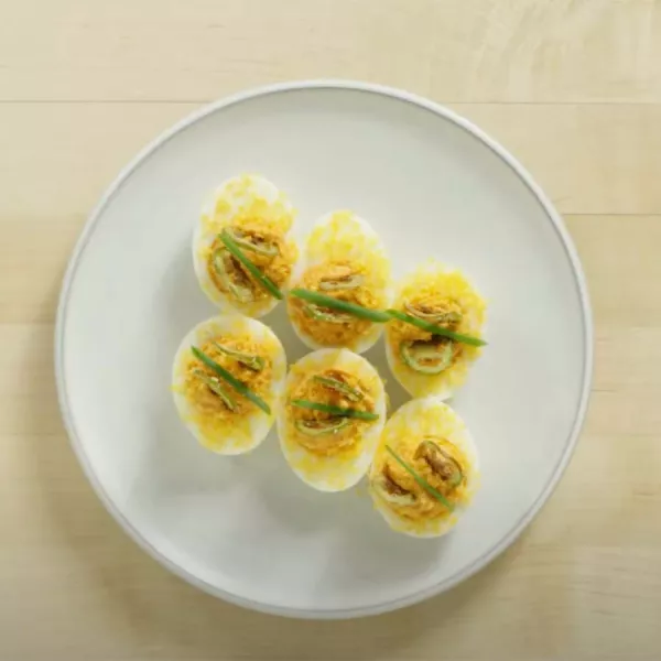 Harissa-spiced deviled eggs