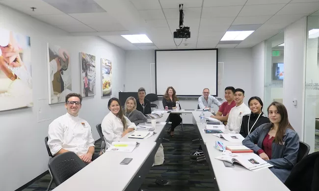 A Restaurant & Culinary Management class at ICE's Los Angeles campus