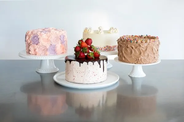 Beautifully decorated cakes made by students in the ICE Professional Cake Decorating continued education program