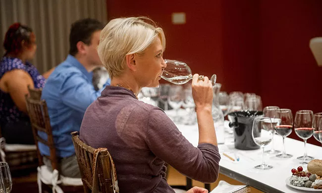 Wine class at Institute of Culinary Education