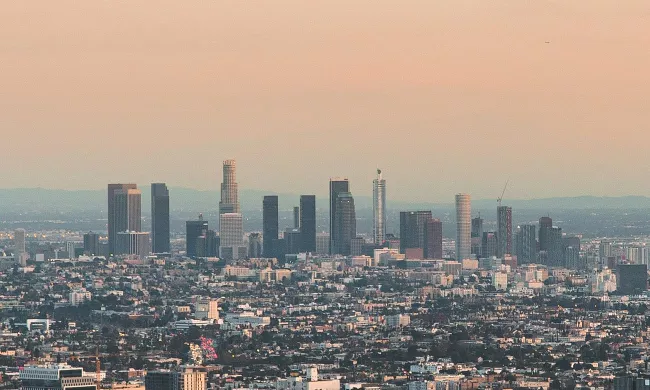 View of the skyline of downtown Los Angeles, photo by Jordan Pulmano via Unsplash