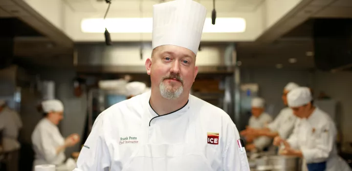 Chef Frank Proto is a culinary instructor in new york city