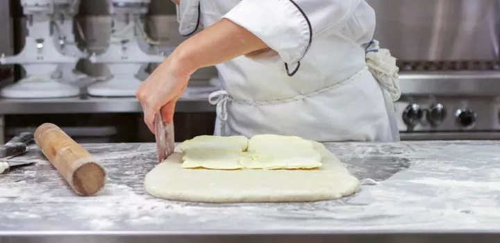 pastry chef preparing dough