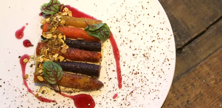 roasted carrots with buckwheat