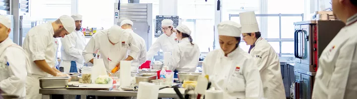 Culinary arts students at the Institute of Culinary Education, a leading culinary school in New York and Los Angeles